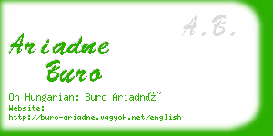 ariadne buro business card